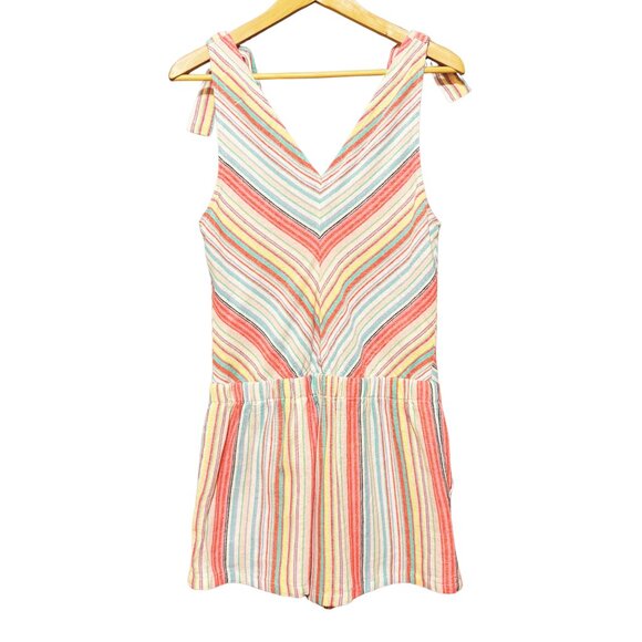 4OUR DREAMERS Striped 80s Kidcore Romper Size Small White Pink Everyday Playsuit - Picture 10 of 10